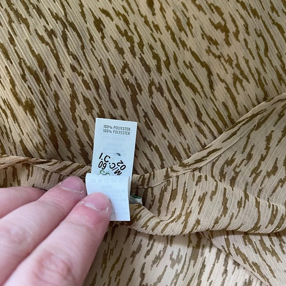 aerie Tan & Brown Animal Print Open Front Semi-sheer Kimono One Size Women’s - Picture 10 of 11